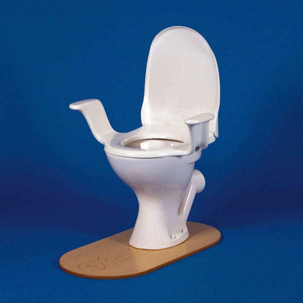 Toilet seat with arms
